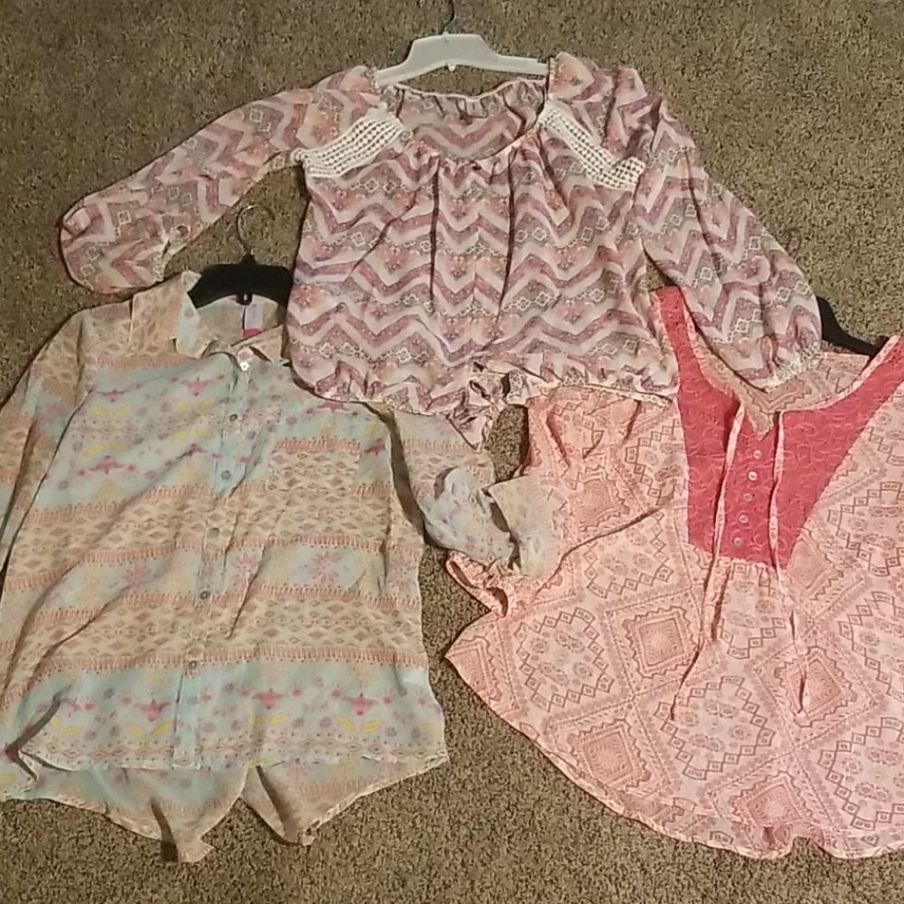 3 medium loose blouses